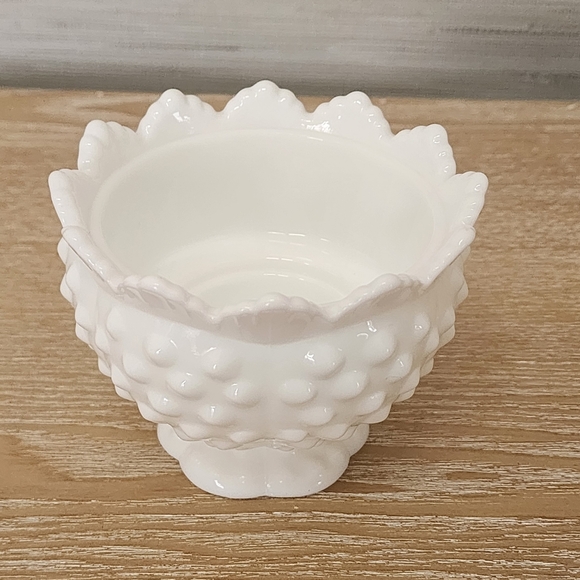 3 FOR $20! Vintage Hobnail Milk Glass Candle Holder - Picture 3 of 9